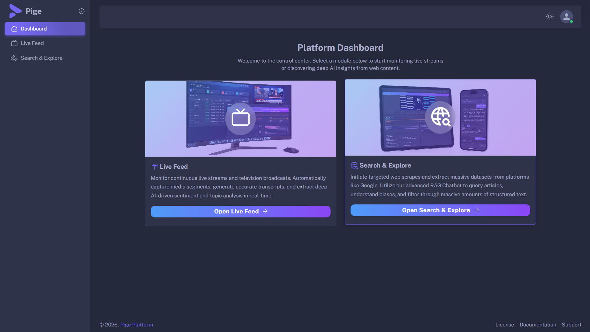 TV-Monitoring Active Screen